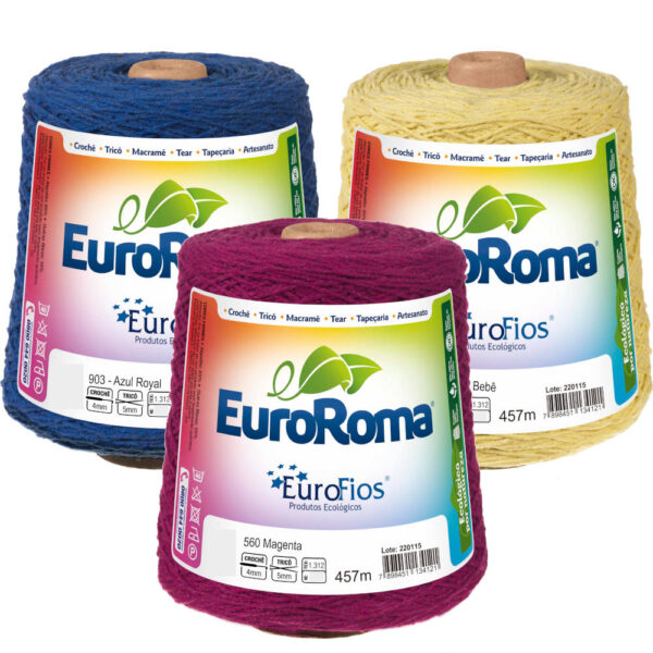 Barbante Euroroma Colorido nº8 600g